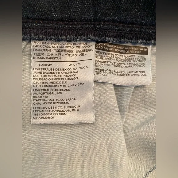 LEVI'S PULL ON DENIM LEGGINGS - DARK WASH - PLUS SIZE 18 - Picture 11 of 12